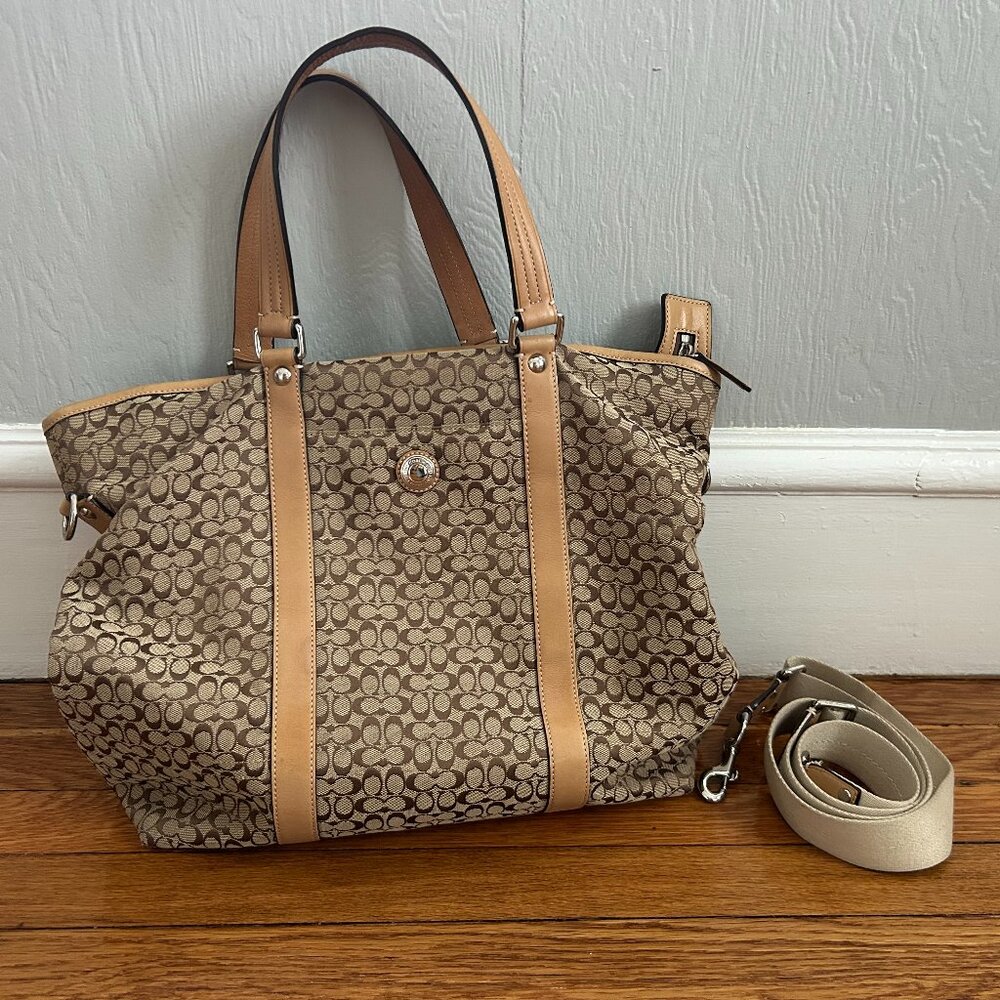 Coach Large Beige Tote Bag